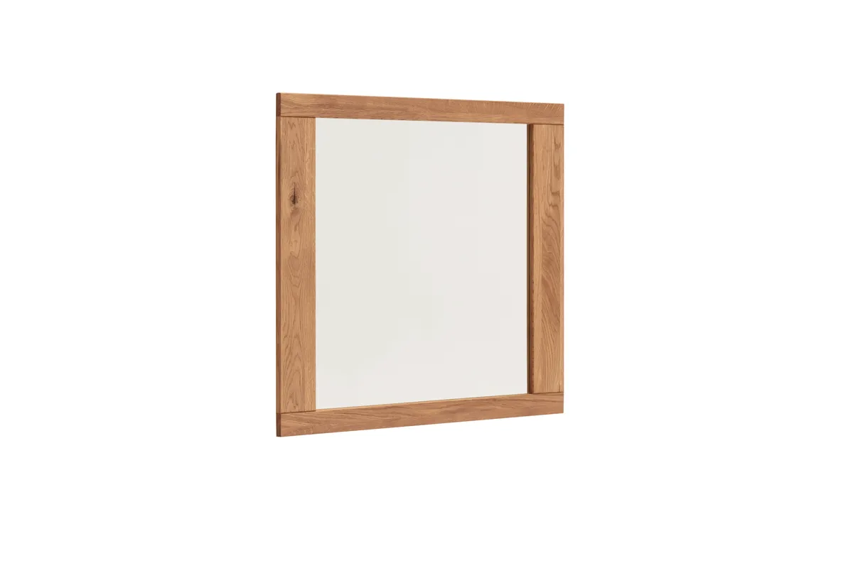 Garderobenspiegel - LB ca. 80x74 cm, Wildeiche massiv geölt