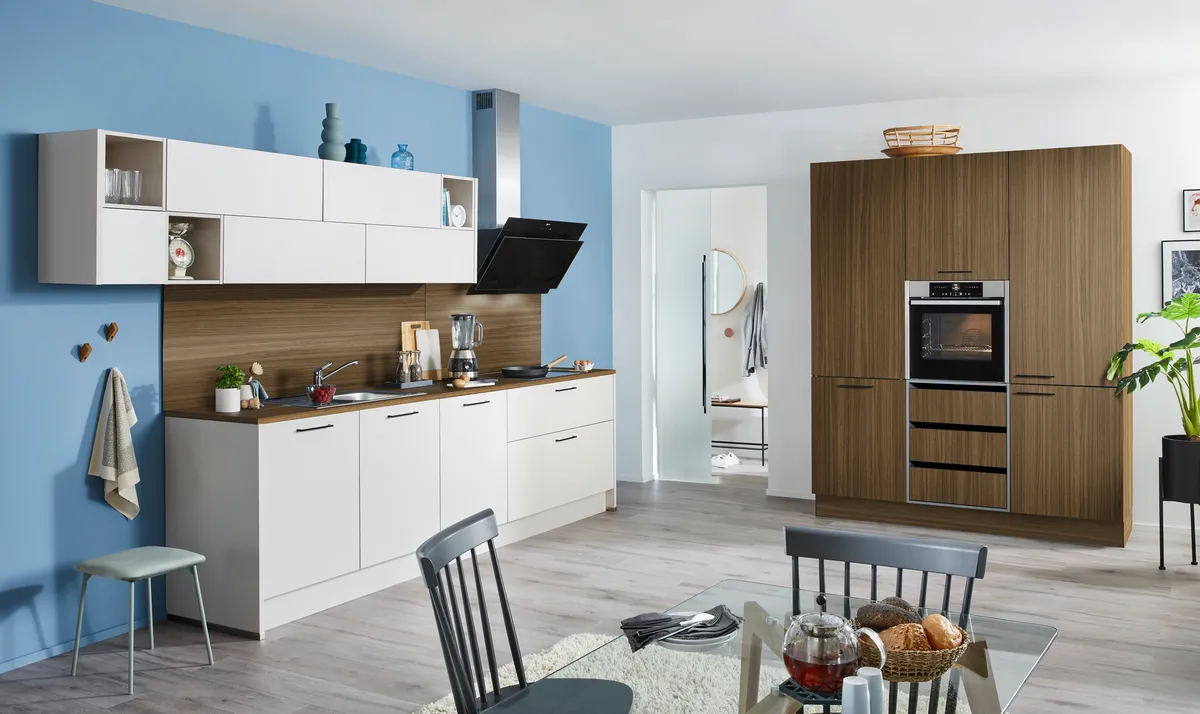 Winkelküche 41.110 1 422, Eiche Nero Nachbildung