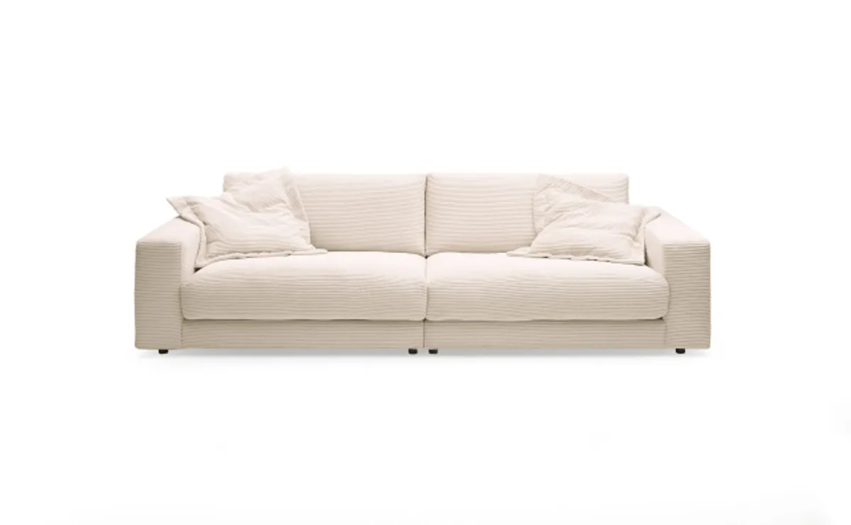 Megasofa CALIX - 3-Sitzer, Microfaser, Natur