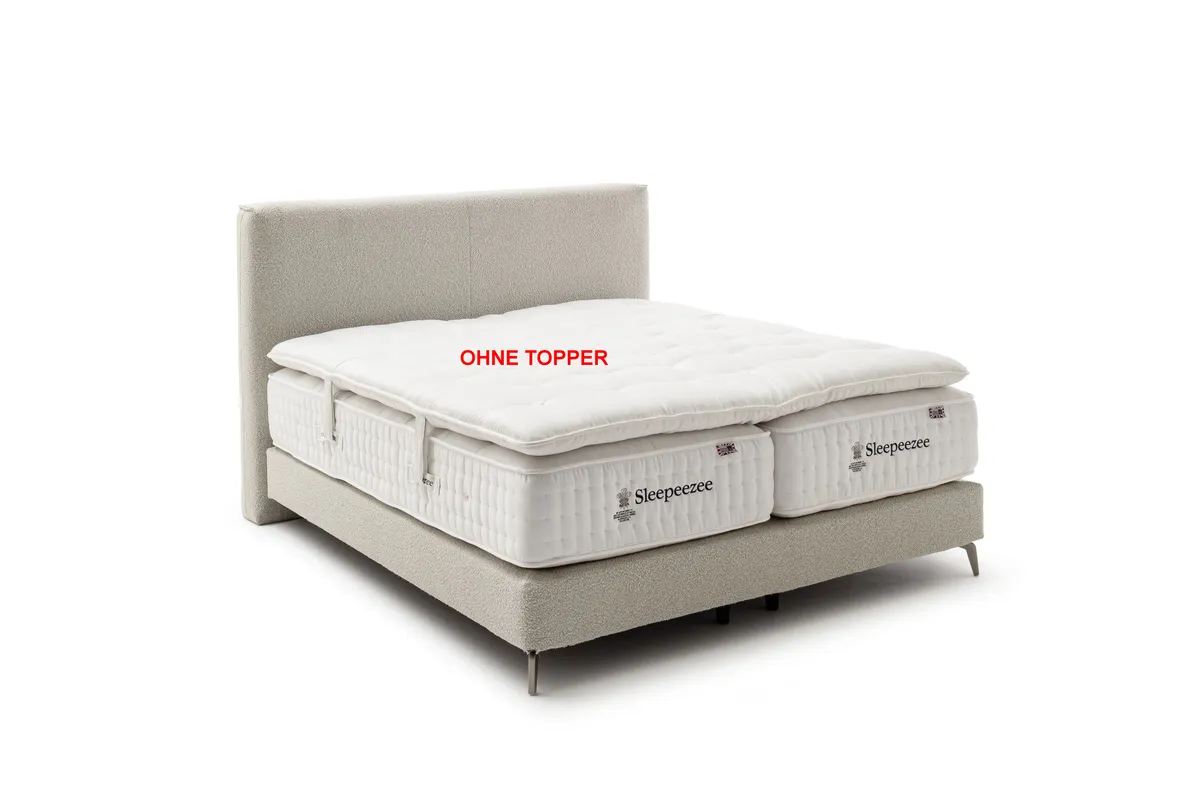  Boxspringbett Contur 4600 - Liegefläche  ca.180x200 cm, Boucle, Beige