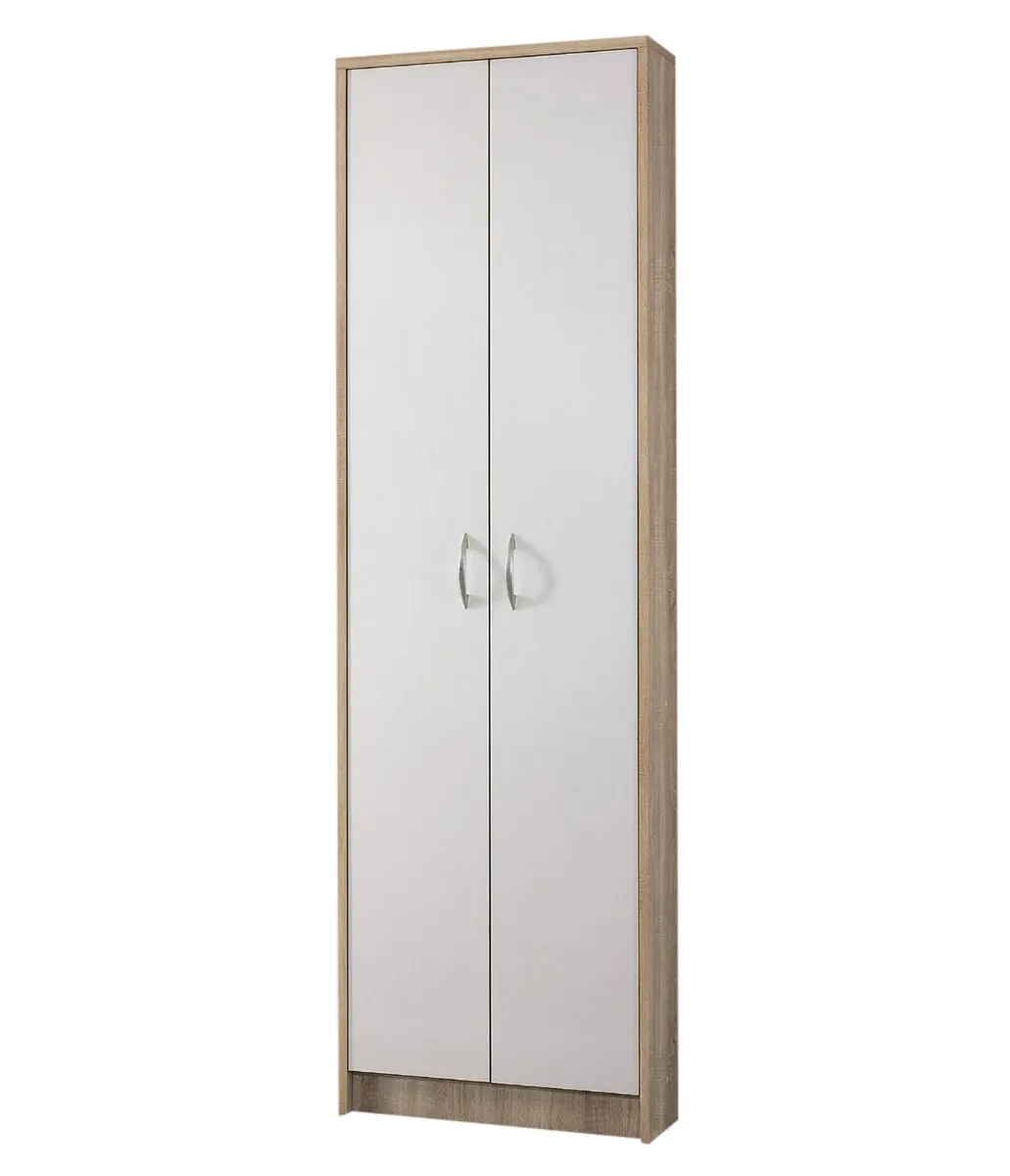 Seitenschrank - B ca. 55 cm, Sonoma, Weiß