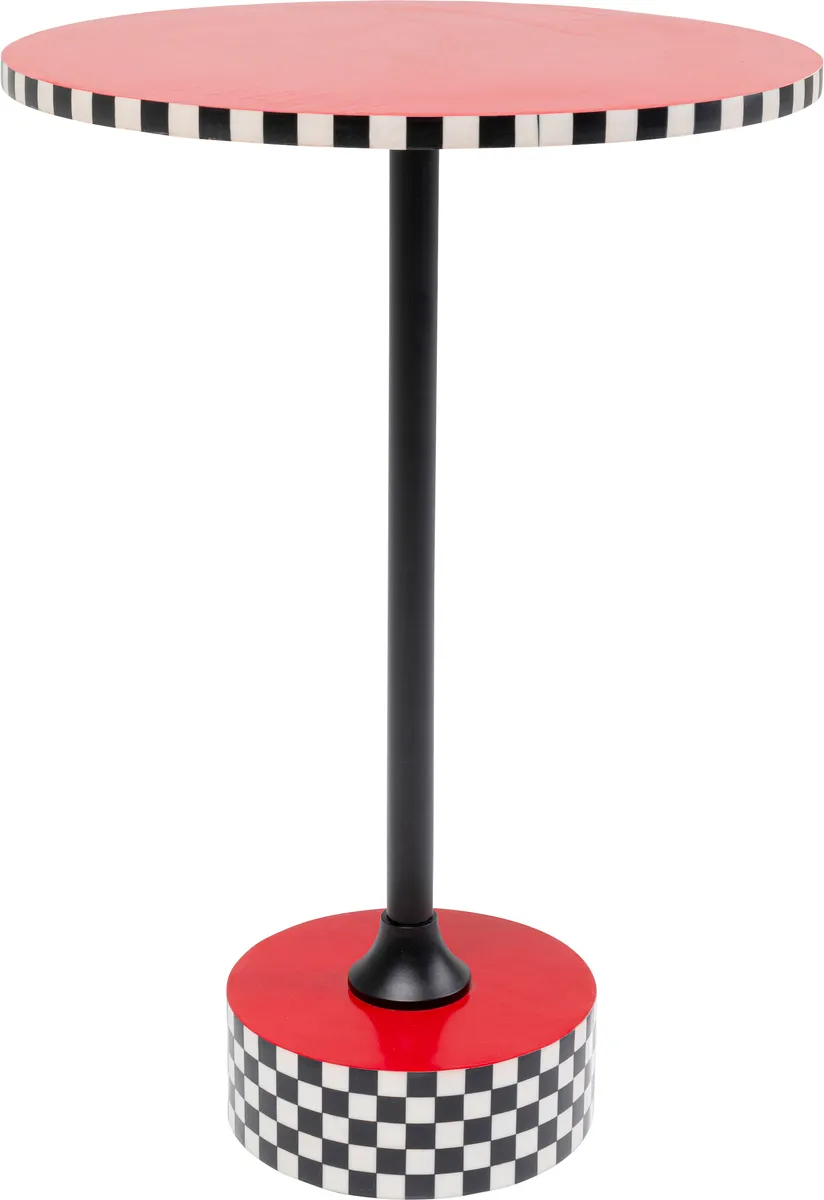 Beistelltisch- DH ca. 40x50 cm, Rot, Stahl, Schwarz