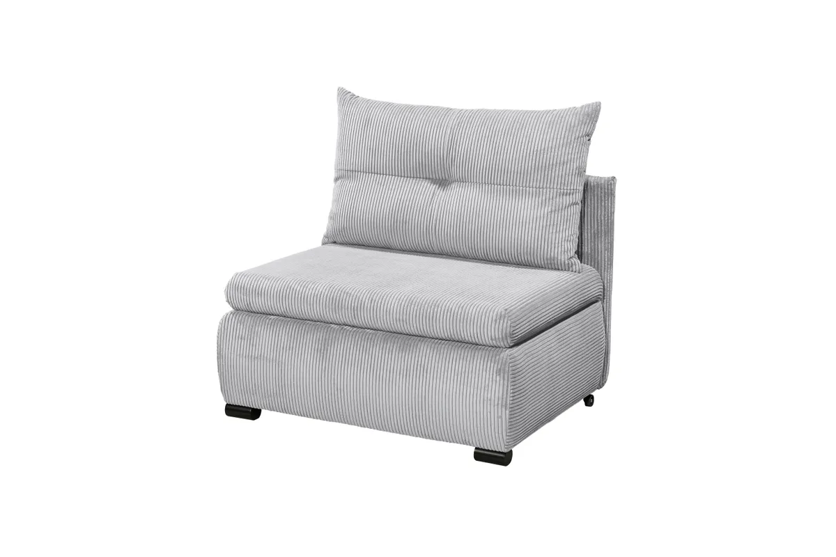 Schlafsofa - 1-Sitzer inkl. Schlaffunktion, Stoff, Hellgrau