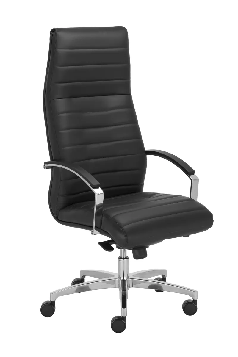 Chefsessel - Multiblock-Mechanik, Softleder, Schwarz
