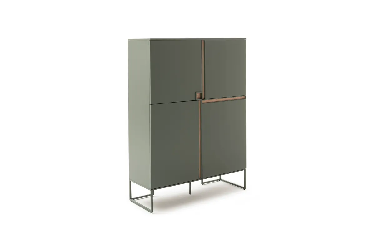 Highboard Venzone - BHT ca. 109x148x41 cm, Lack, Jade