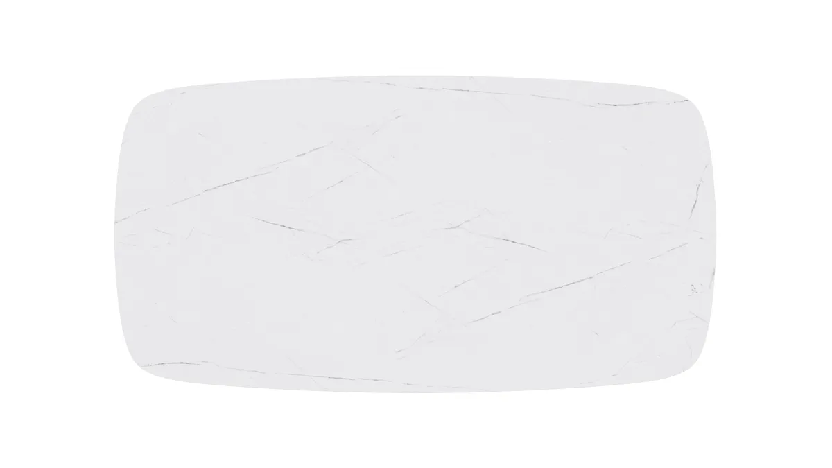 Esstisch Jari - LB ca. 180x95 cm, Keramik, Weiß