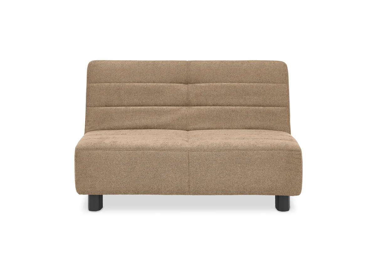  Faltsofa Easy - 2-Sitzer ohne Armlehne, ca. 140 cm inkl. Schlaffunktion, Stoff, Braun