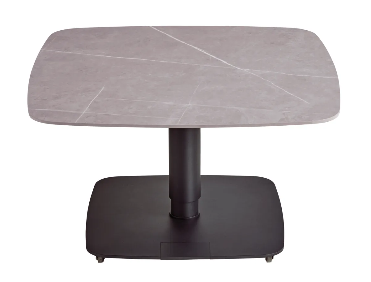 Couchtisch Camas - LBH ca. 75x75x42 cm, Keramik, Dunkelgrau