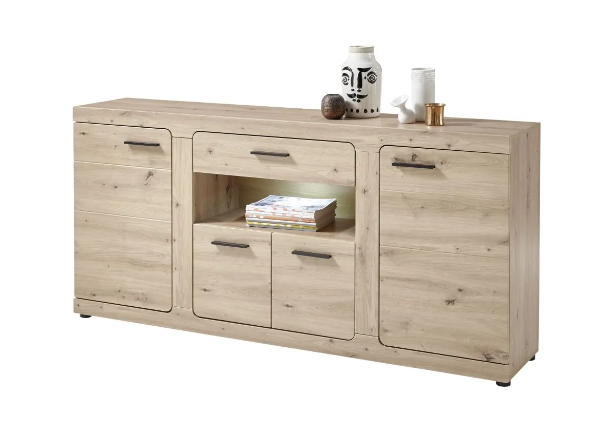 Sideboard - mit Beleuchtung, Eiche Dekor