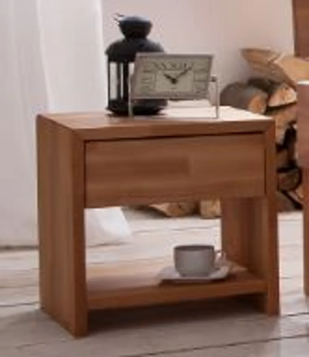 Nachtkonsole- Kernbuche, Massiv, Geölt