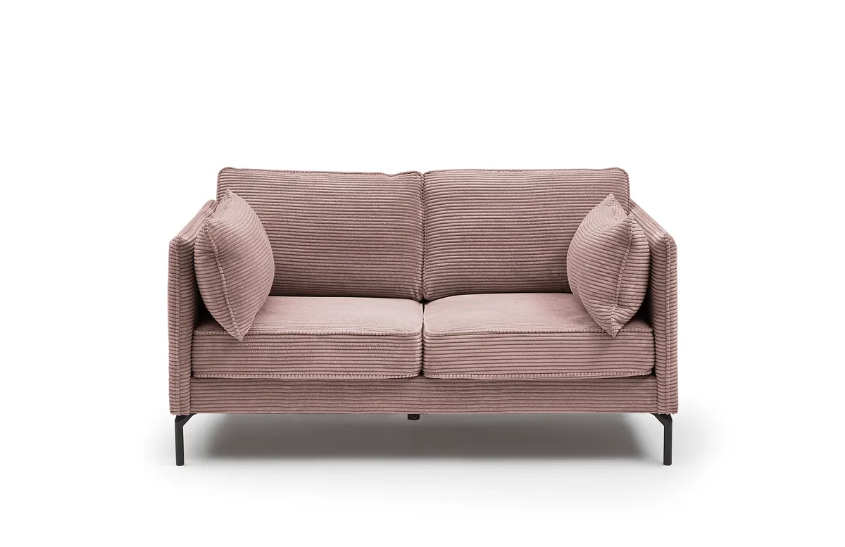 Sofa - 2-Sitzer, Stoff, Rosa