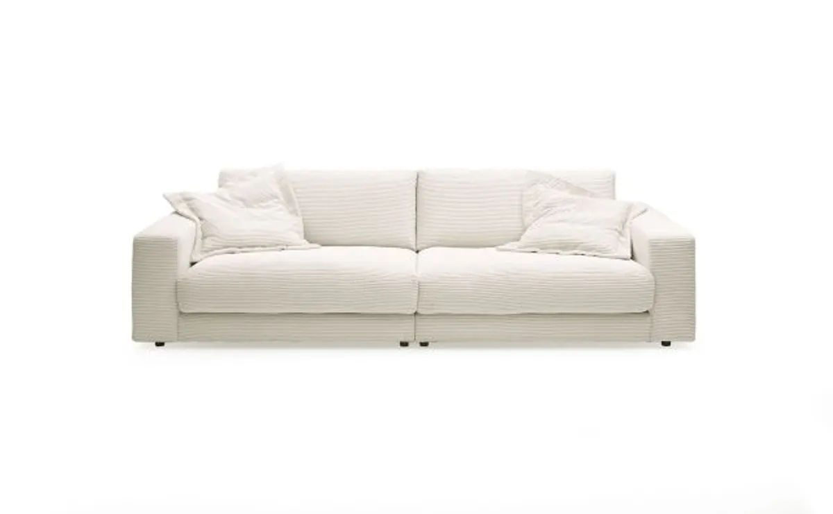 Megasofa CALIX - 3-Sitzer, Cord, Creme