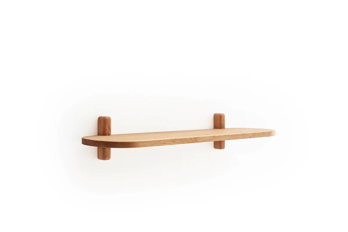 Wandregal Signe - B ca. 78 cm, Asteiche massiv, Geölt