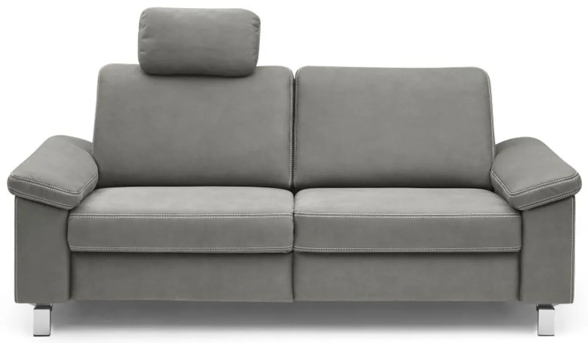 Sofa CALM PLUS - 3-Sitzer, 2x Relaxfunktion, Stoff, Steingrau