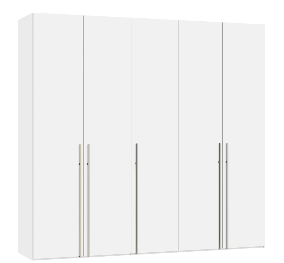 Drehtürenschrank JOIN IT- B ca. 252 cm,  Weiß, Glas, Weiß