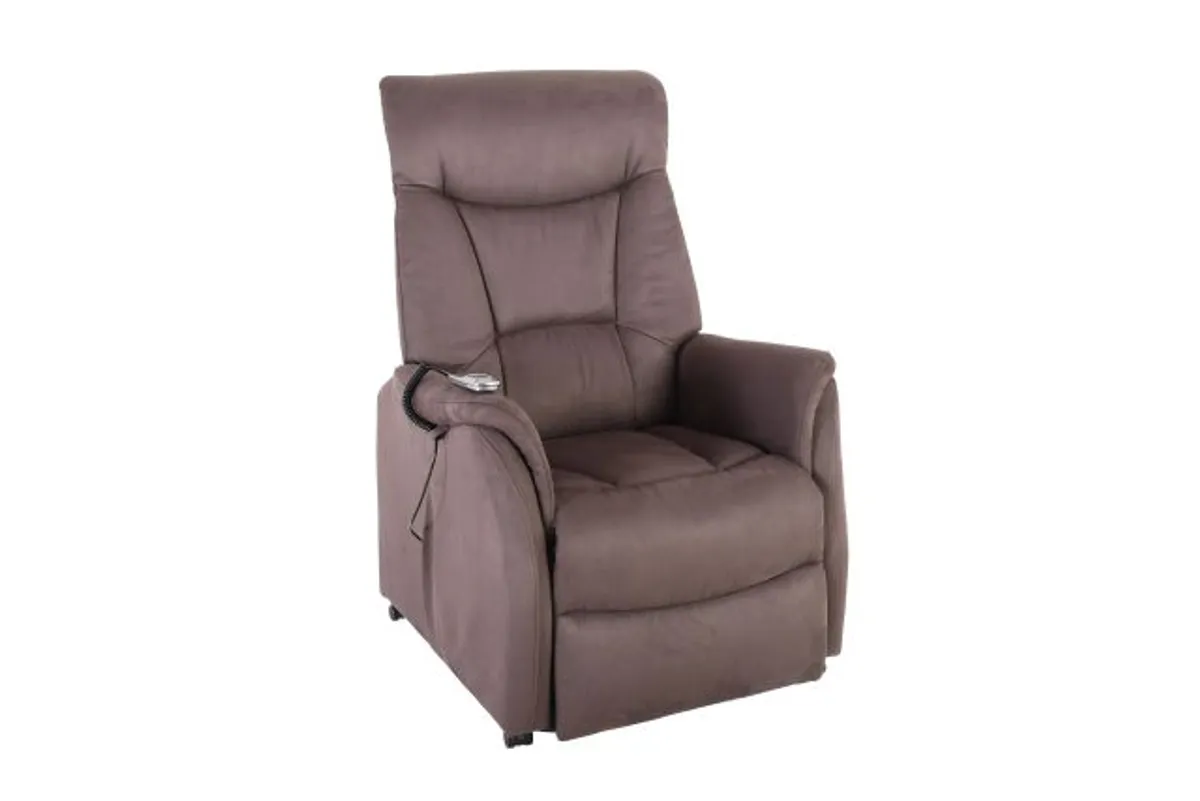 TV-Sessel MALEK - Relaxfunktion, Stoff, Braun