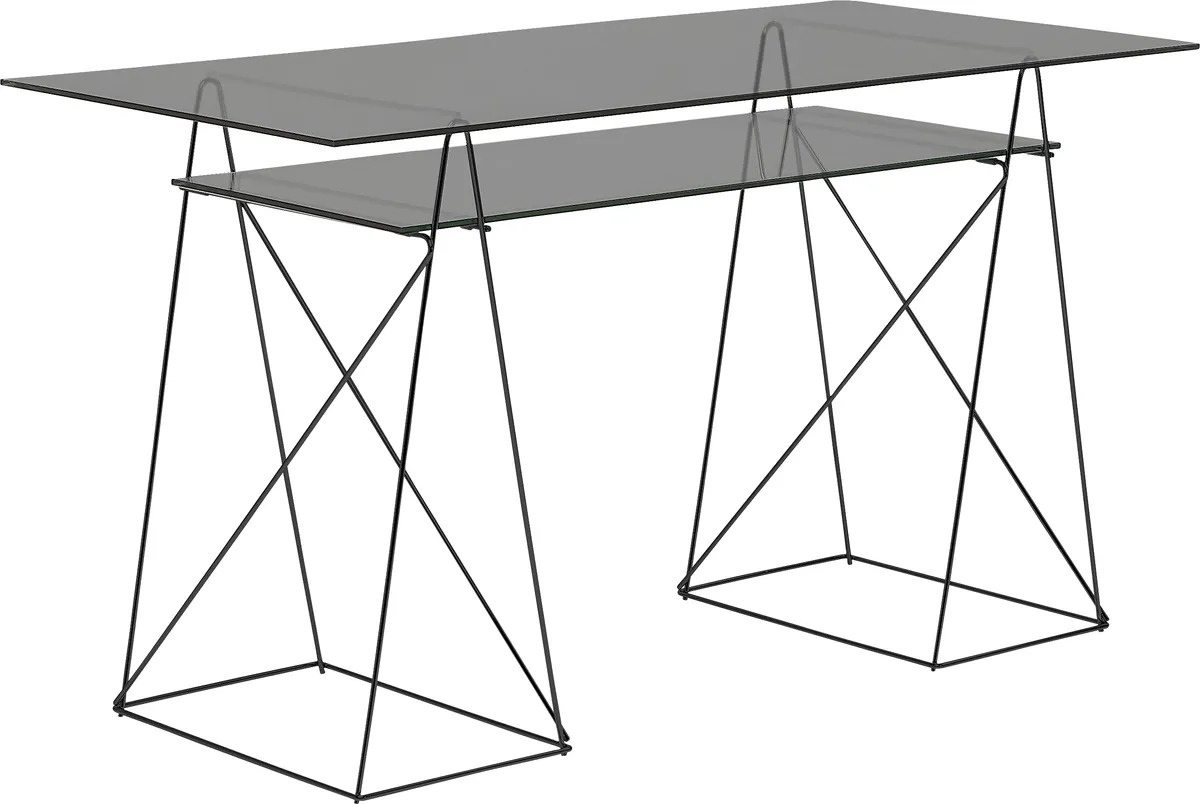 Schreibtisch - LB ca. 130x65 cm, Schwarz