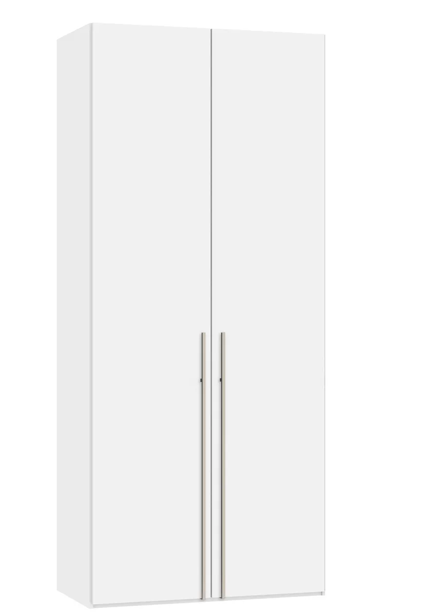 Drehtürenschrank JOIN IT- B ca. 101 cm,  Weiß, Glas, Weiß