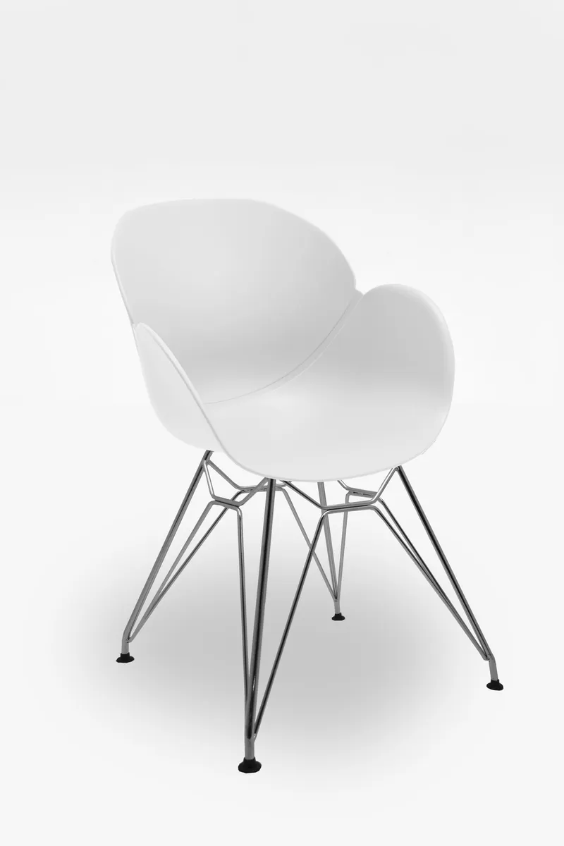 Armlehnstuhl - Kunststoff, Weiß