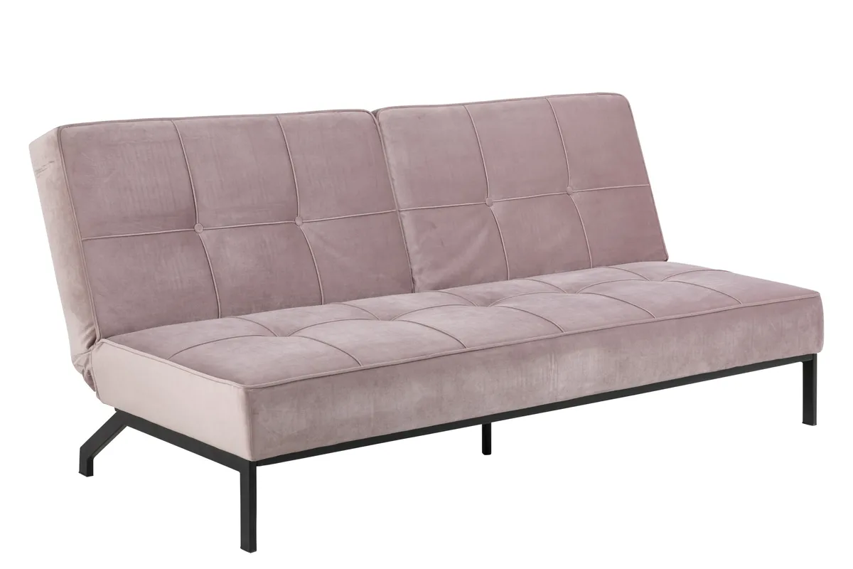Schlafsofa - Stoff, Rosé