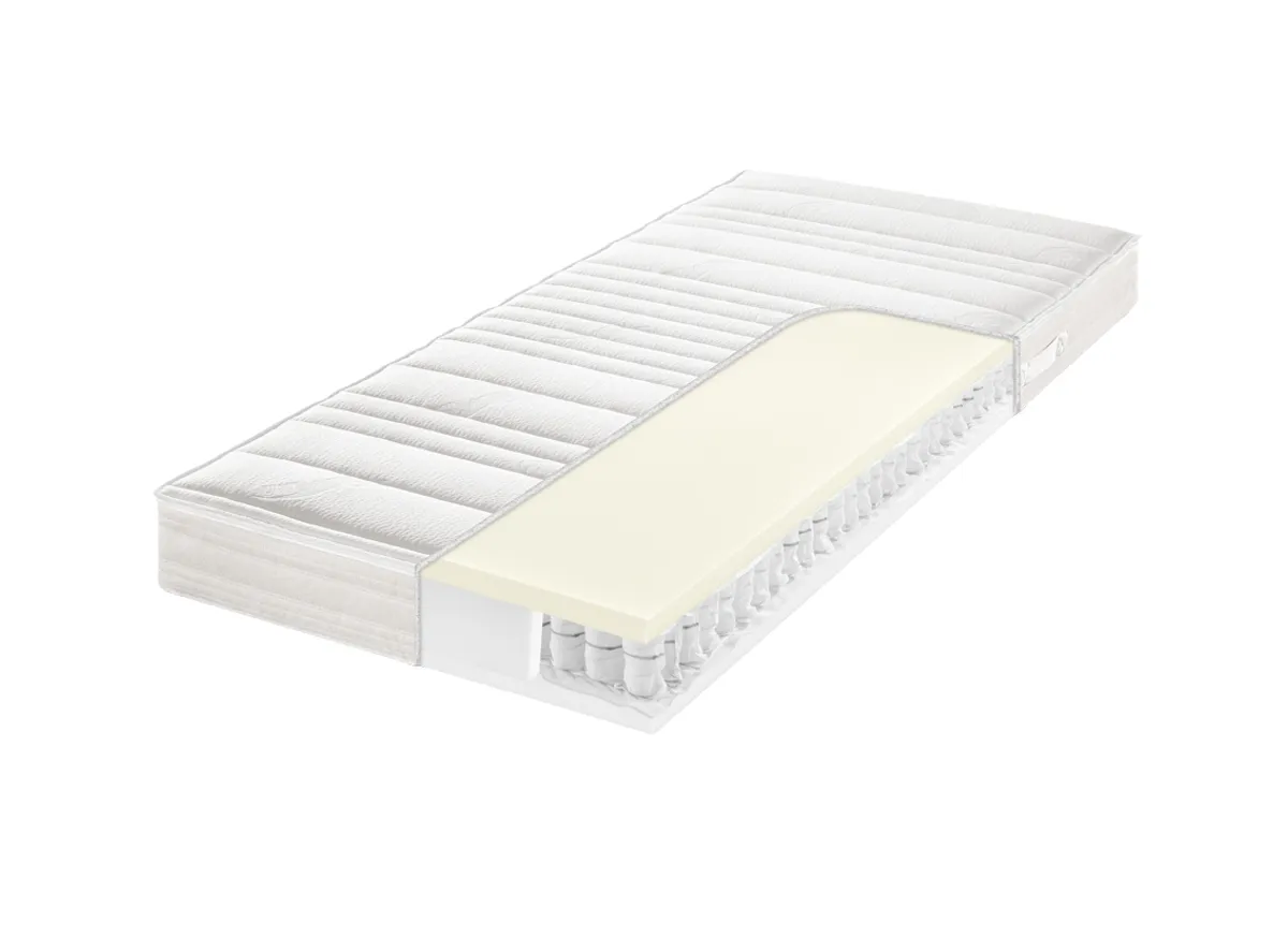 7-Zonen-Latex-Tonnentaschenfederkern-Matratze FIANN- Liegefläche ca. 140x200 cm, Hart