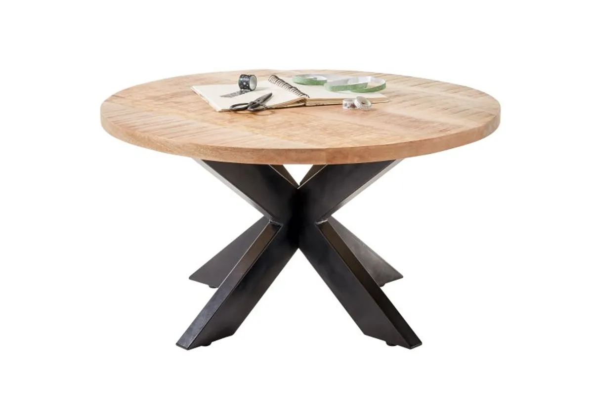 Couchtisch - Ø/H ca. 80x47 cm, Mangoholz 