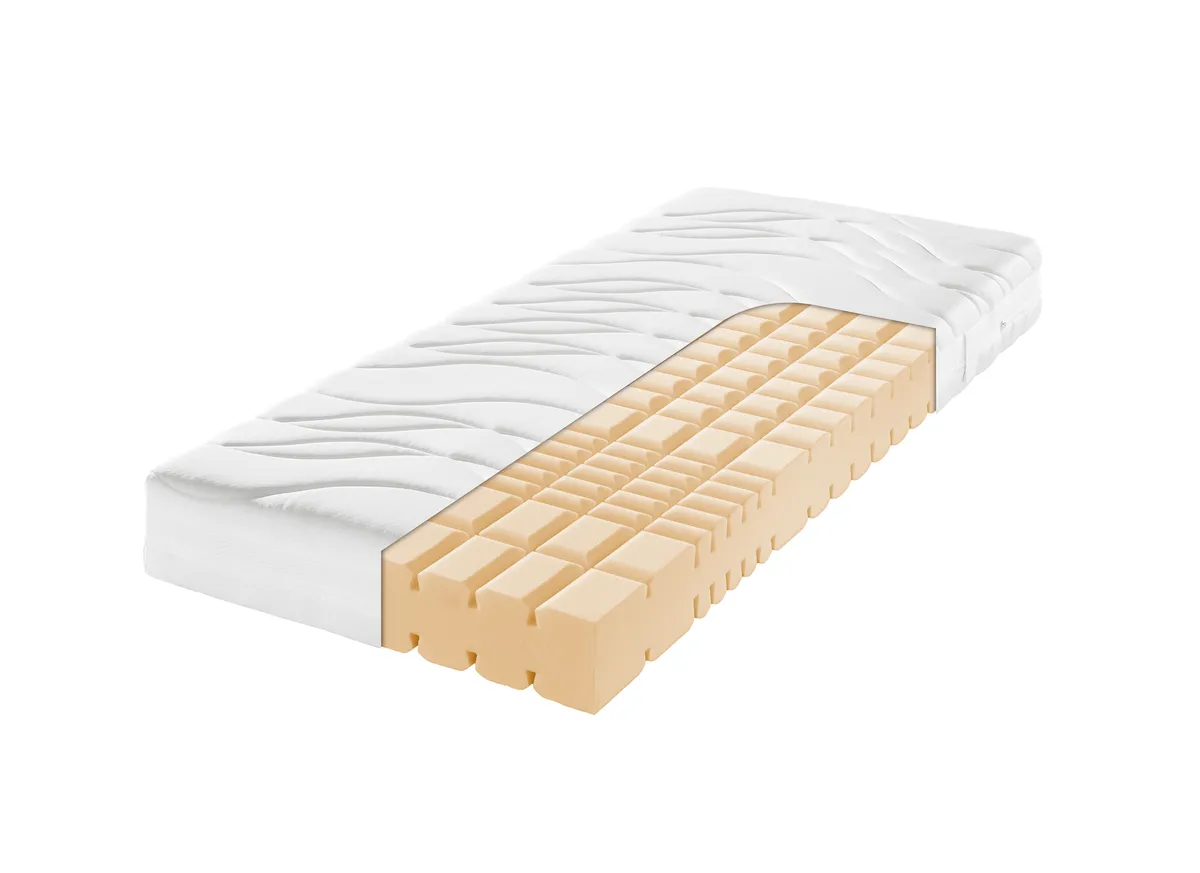 7-Zonen-Komfortschaumkern-Matratze- Liegefläche ca. 90x200 cm, Mittel