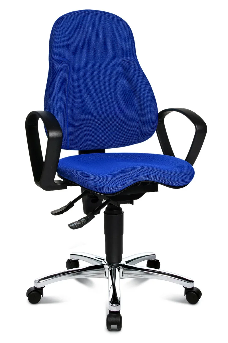 Bürodrehstuhl Sitness Basic 100 - Stoff, Royalblau
