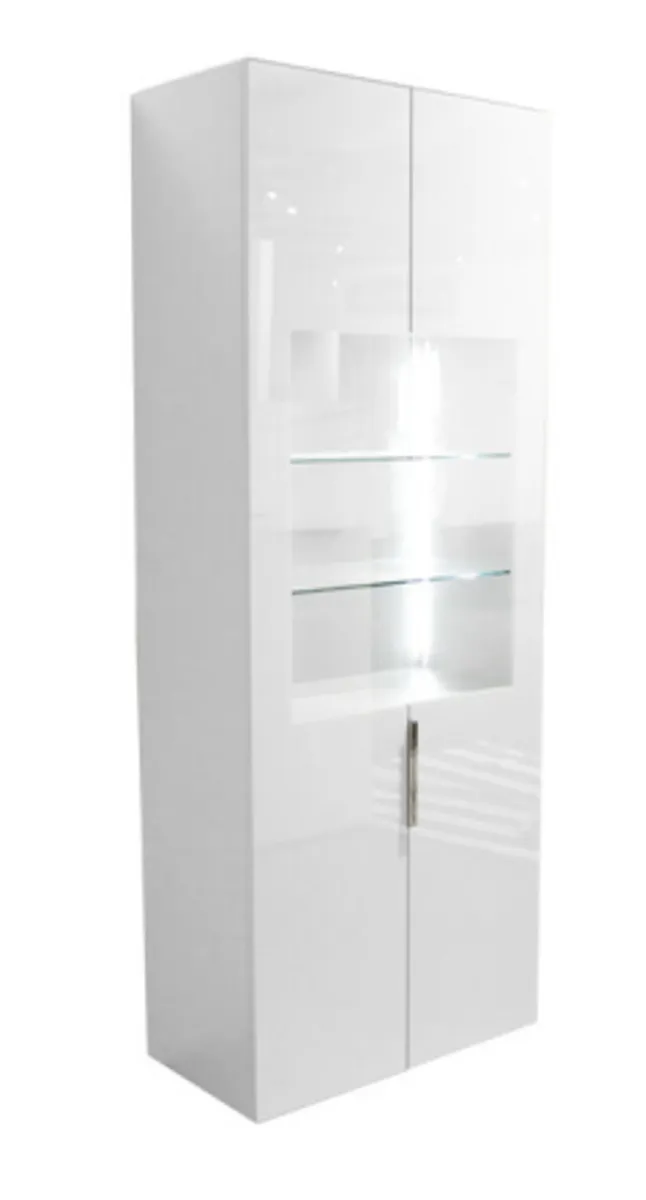 Vitrine- inkl. LED-Beleuchtung, Weiß