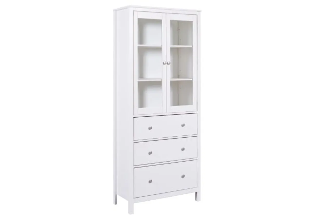 Vitrine - B ca. 82 cm, Weiß