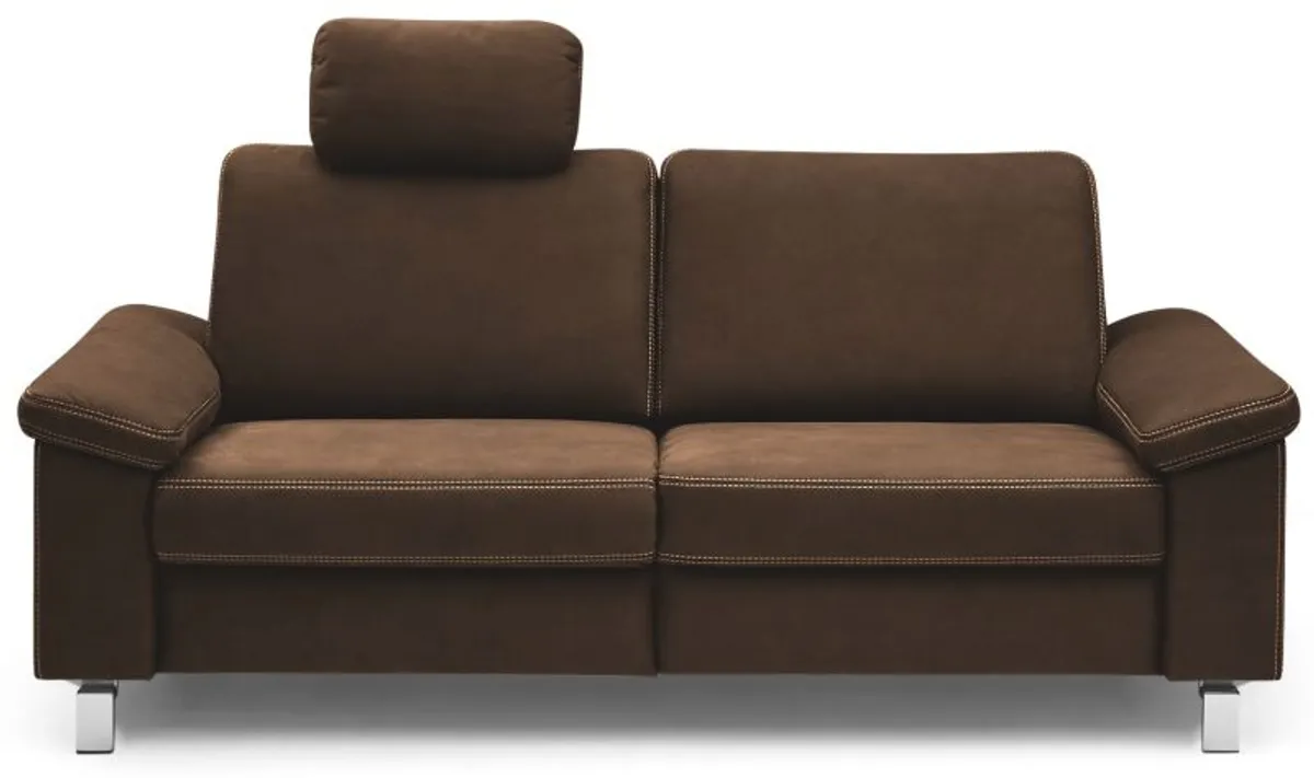 Sofa CALM PLUS - 3-Sitzer, 2x Relaxfunktion, Stoff, Dunkelbraun