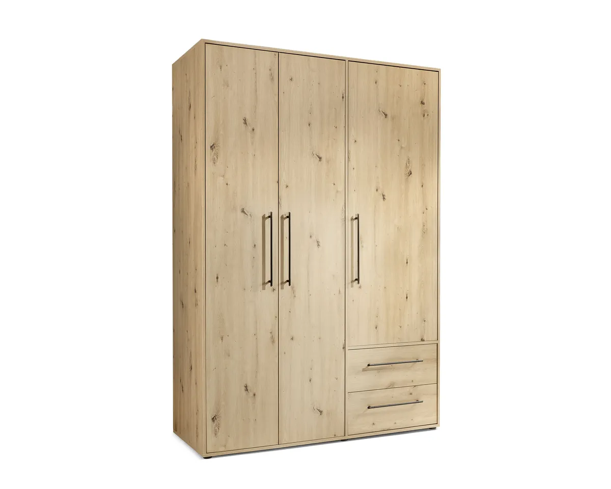 Drehtürenschrank FATHIE- B ca. 144 cm, Eiche Dekor Artisan