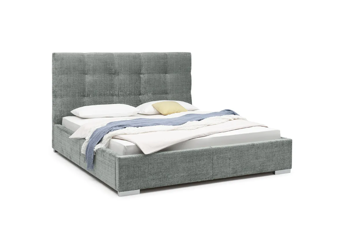 Bettgestell SANDRIN I- Liegefläche ca. 180x200 cm, Stoff, Grau