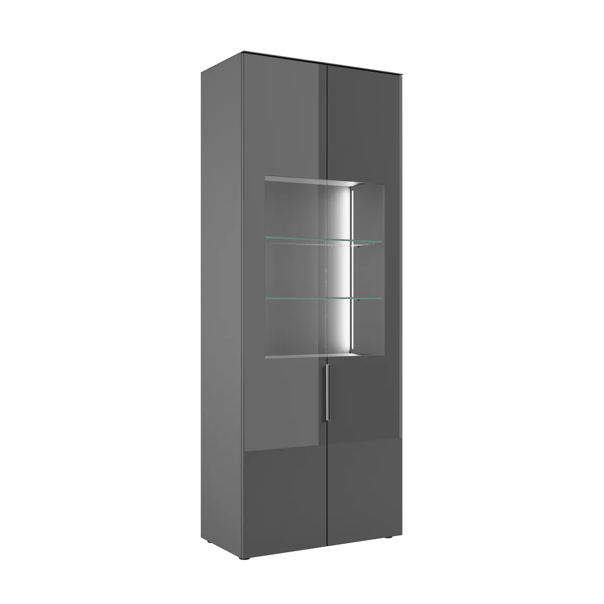 Vitrine- inkl. LED-Beleuchtung, Anthrazit