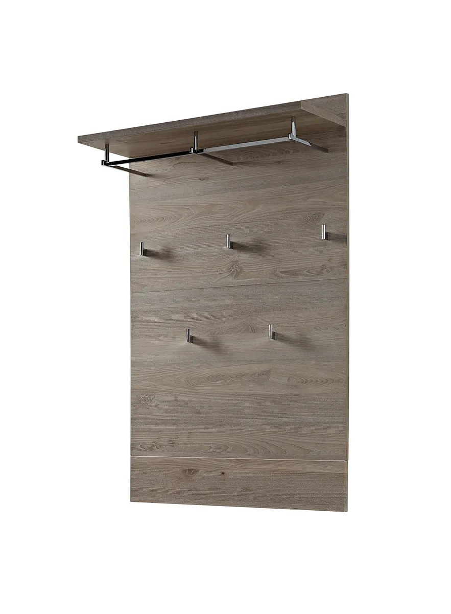 Garderobenpaneel - B ca. 84 cm, Silbereiche Nachbildung