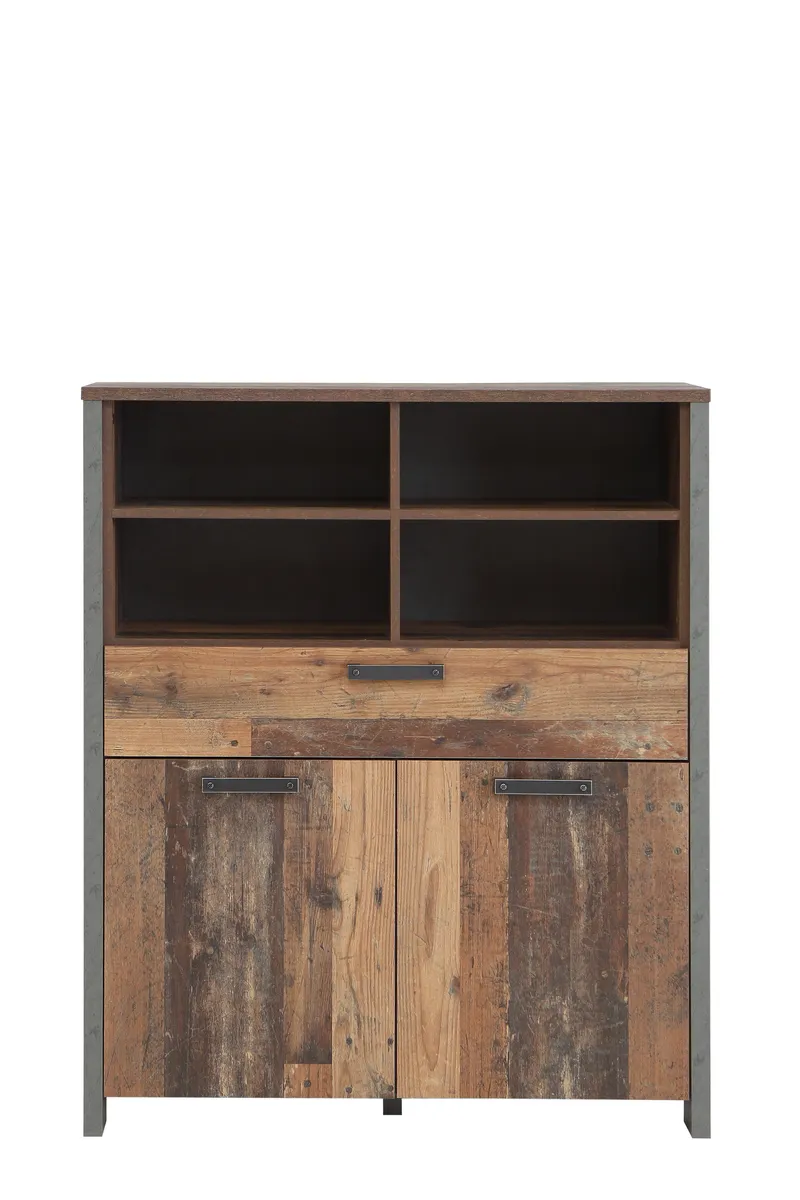 Highboard FEA - Old-Wood Vintage Dekor, Betonoptik