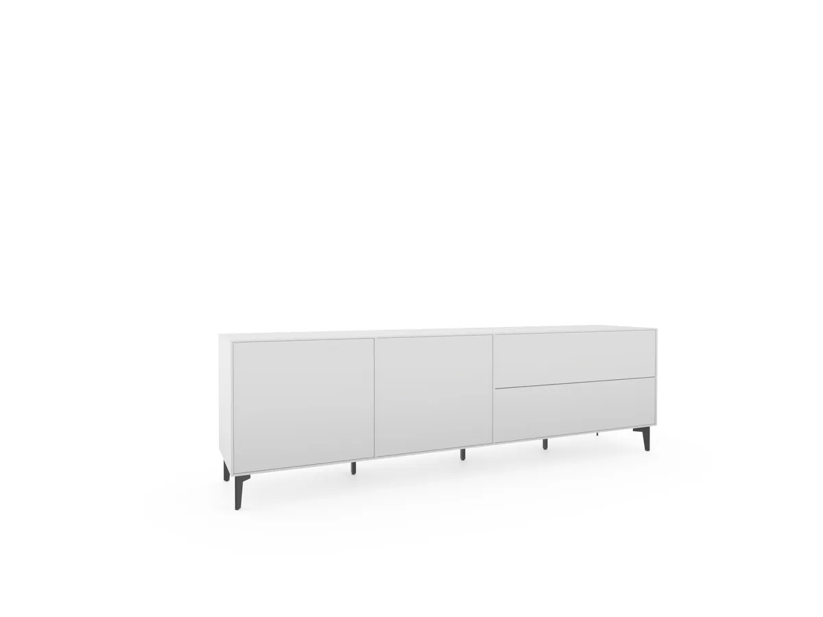 Sideboard Casello - BHT ca. 225x74x47 cm, Lack Matt, Weiß
