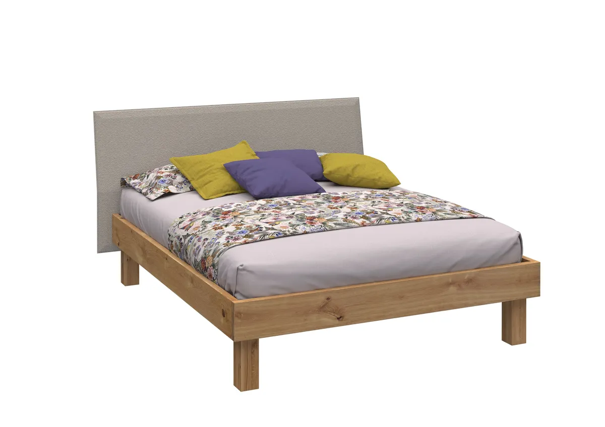 Bettgestell NAMIK_N- Liegefläche ca. 180x200 cm, Wildeiche Natur, Geölt