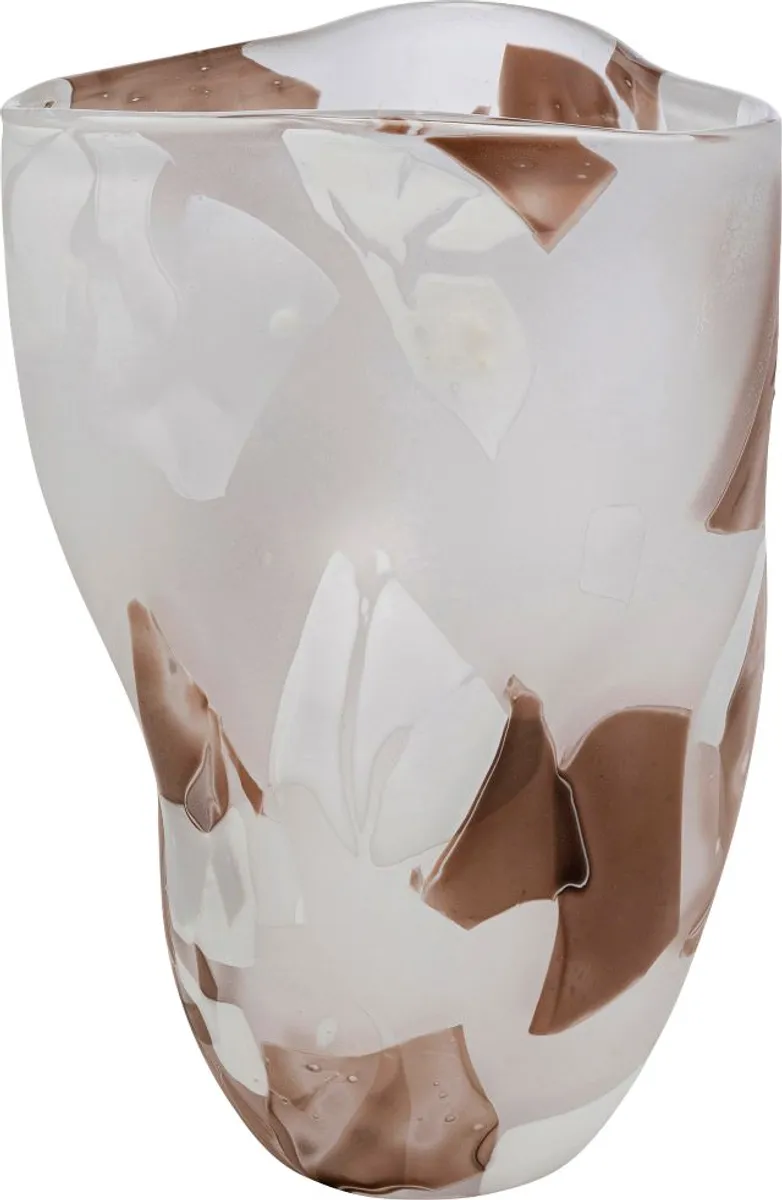 Vase- BHT ca. 19x29x17 cm, Glas, Braun