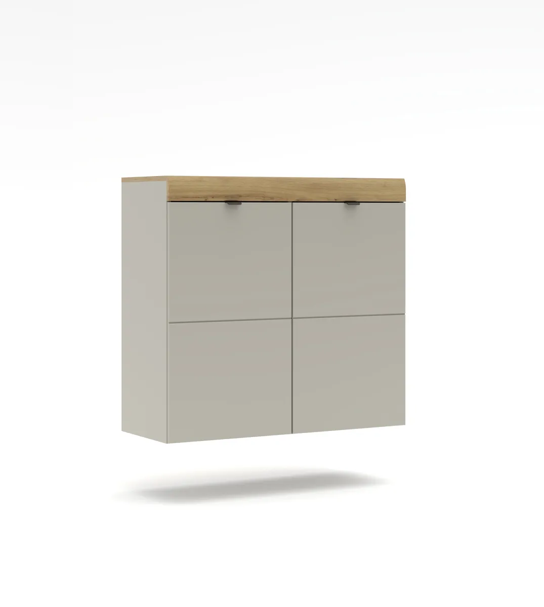 Schuhschrank - B ca. 90 cm, Kaschmir, Artisan Eiche Nachbildung