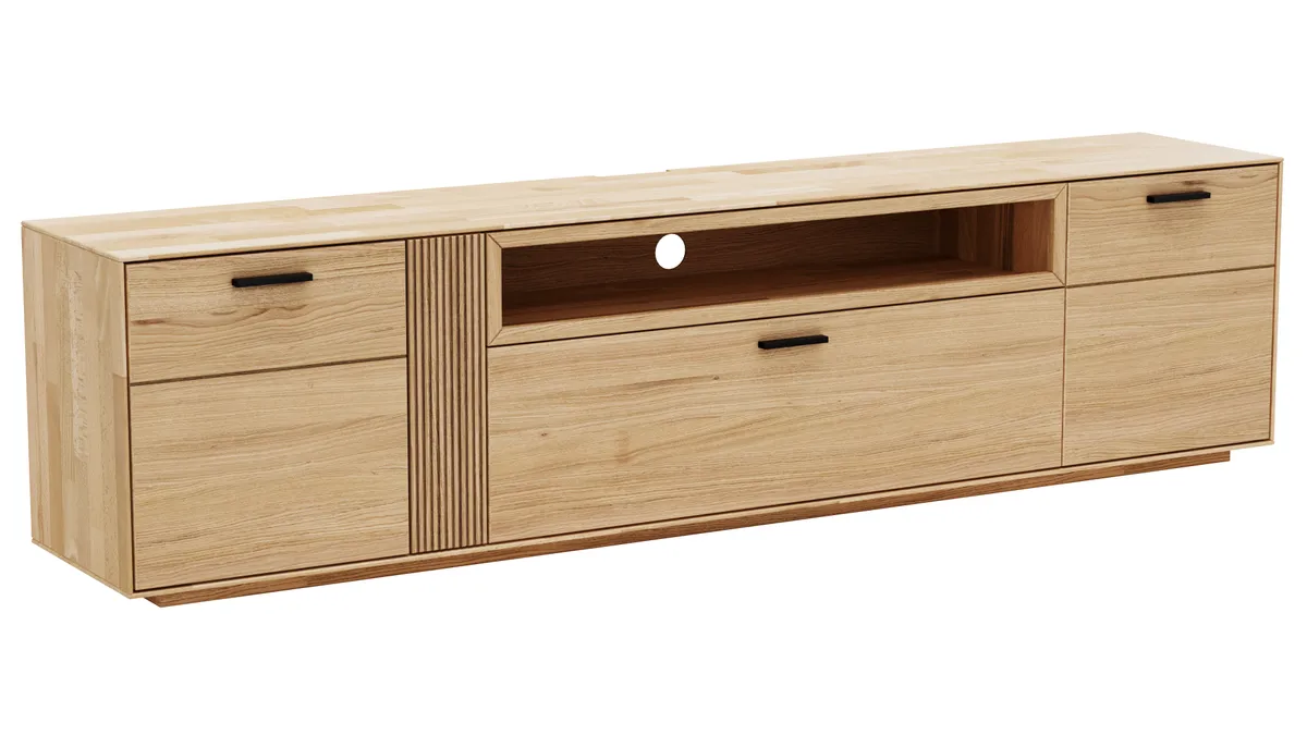 Lowboard Estana - Eiche massiv, legno