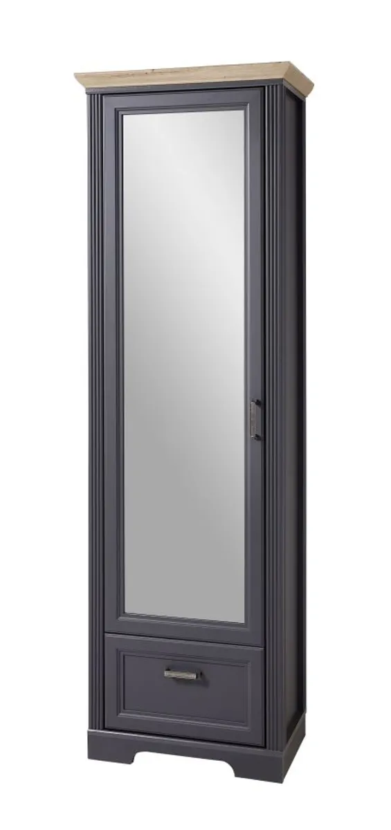 Garderobenschrank - B ca. 65 cm, Graphit, Artisan Eiche Nachbildung