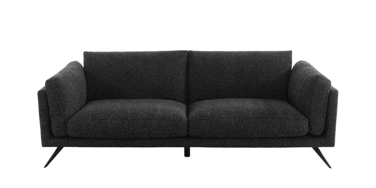 Sofa Valdemoro - 3-Sitzer, Stoff, Anthrazit