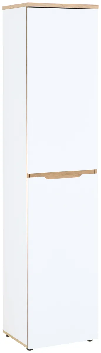 Büroschrank - B ca. 45 cm, Weiß, Artisan Eiche Nachbildung