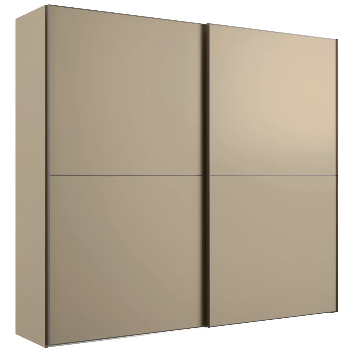 Schwebetürenschrank Solina Dover - B ca. 273 cm, Lack, Cappuccino