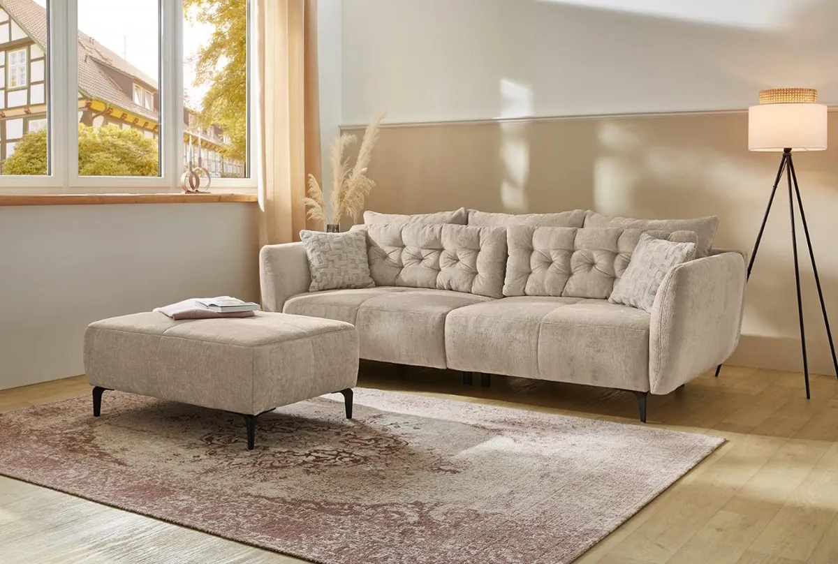 Sofa - 2-Sitzer, Stoff, Beige