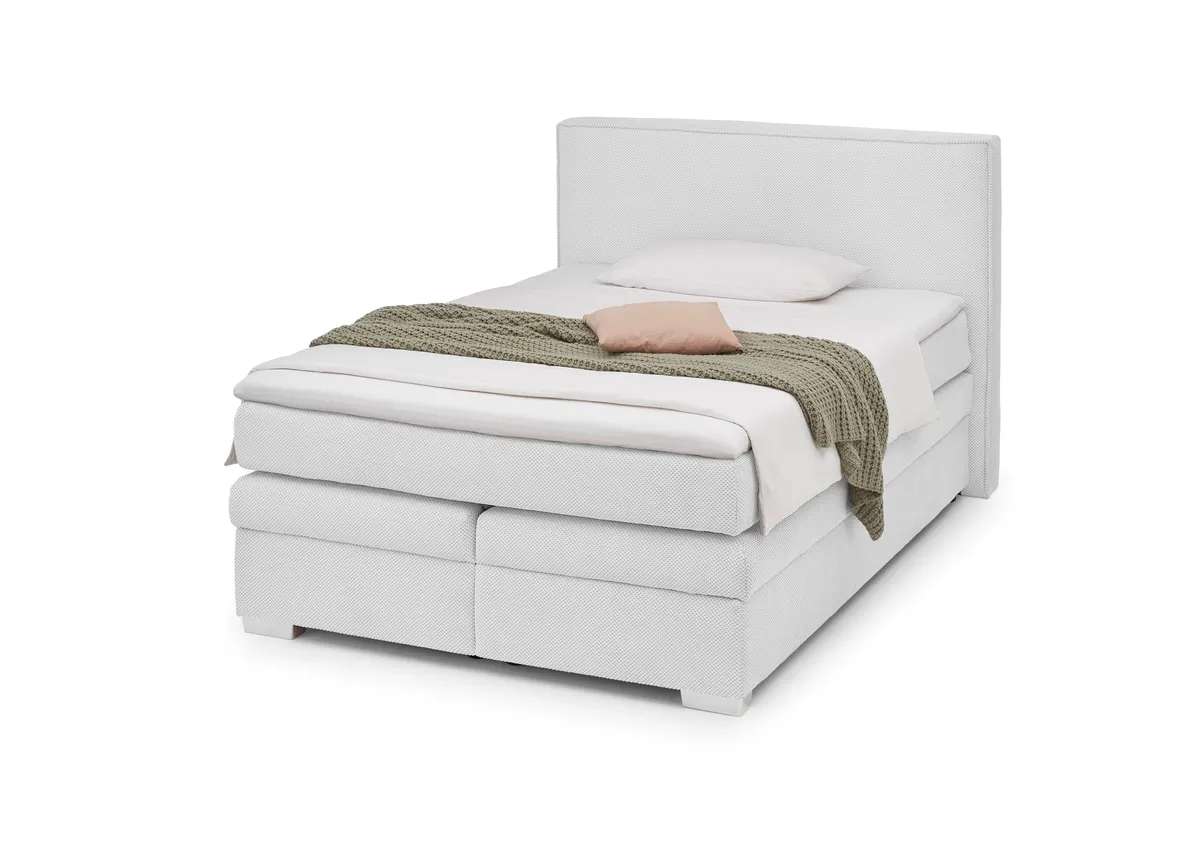 Boxspringbett- Liegefläche ca. 140x200 cm, Stoff, Beige