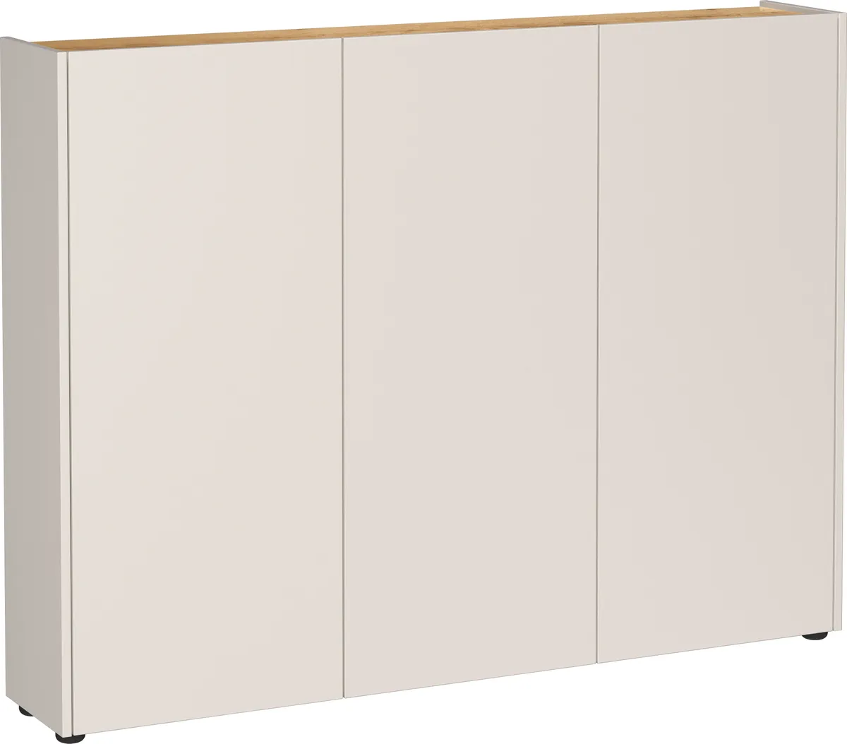 Schuhschrank GASIRA - B ca. 138 cm, Kaschmir, Navarra Eiche Nachbildung