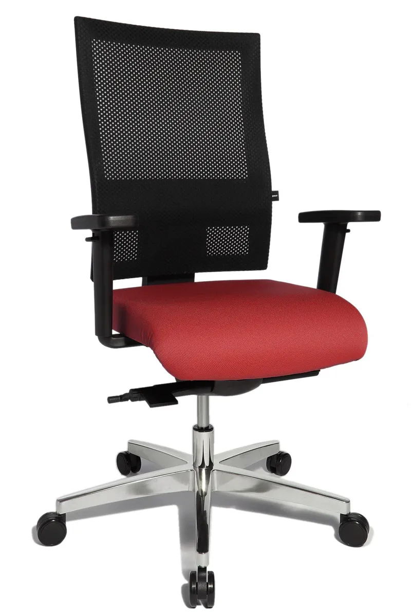 Bürodrehstuhl Sitness Profi 200 - Stoff, Rot, Schwarz 