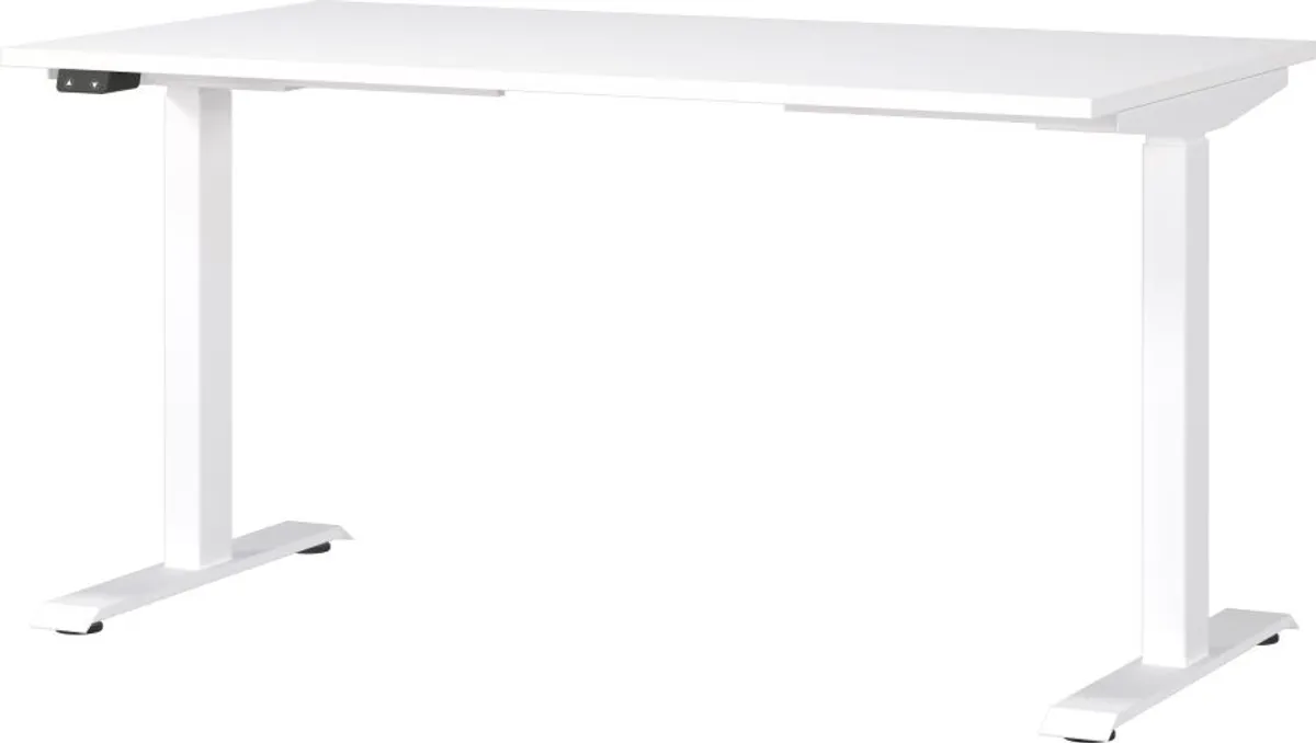 Schreibtisch GELI - B/H/T ca. 140x72-120x80 cm, Weiß